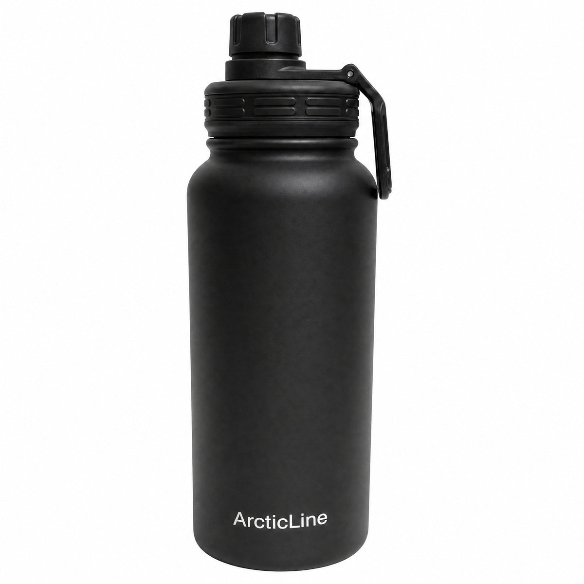 ArcticLine 32 oz Vacuum Insulated Stainless Steel Water Bottle with 2 Lids, Matte Black