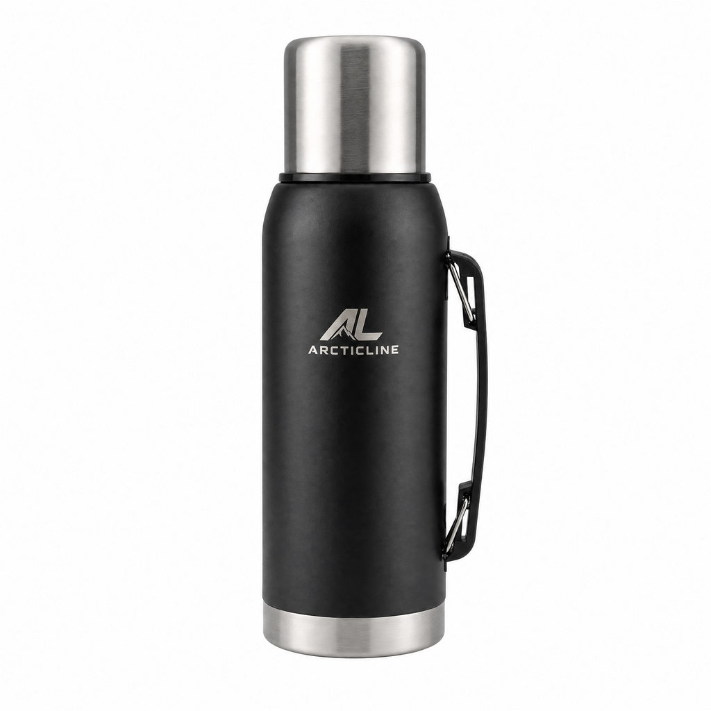 ArcticLine 1L Vacuum Insulated Stainless Steel Bottle – Matte Black