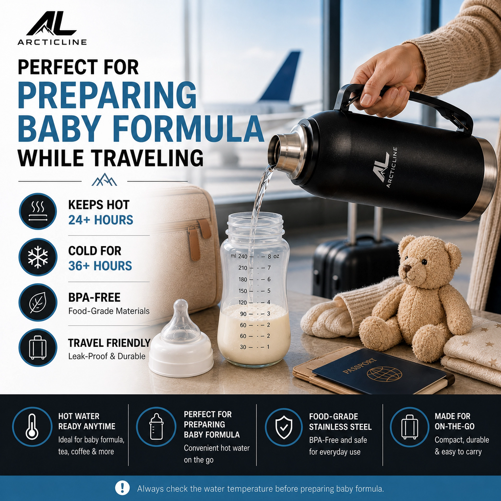 ArcticLine 1L Vacuum Insulated Stainless Steel Bottle – Matte Black