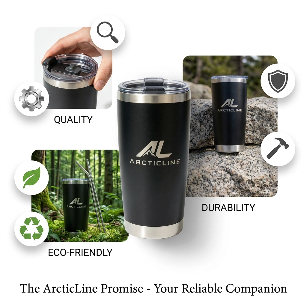 ArcticLine 20 oz Vacuum Insulated Stainless Steel Tumbler – Matte Black