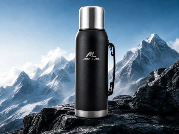 ArcticLine 1L Vacuum Insulated Stainless Steel Bottle – Matte Black